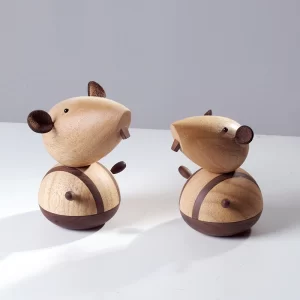 Wooden Mouse Music Box-04