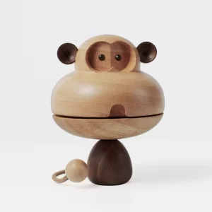 Wooden Music Box - Monkey-06