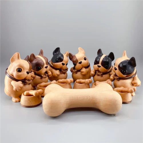 Handmade Gift Wooden French Bulldog-01