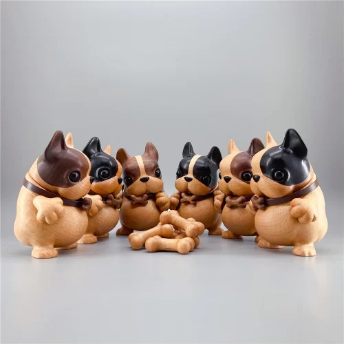 Handmade Gift Wooden French Bulldog-02