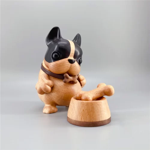 Handmade Gift Wooden French Bulldog-Black1