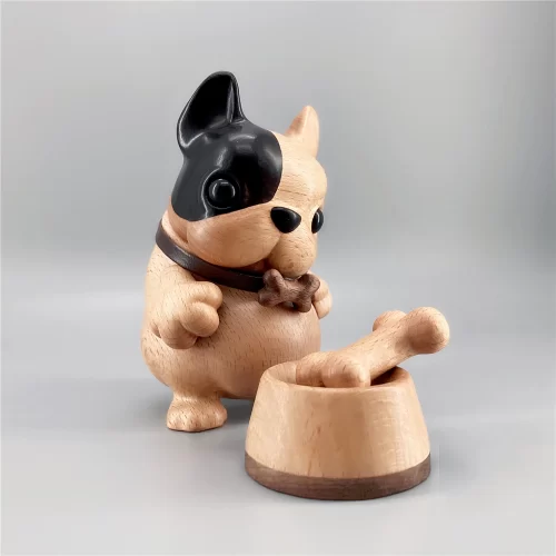 Handmade Gift Wooden French Bulldog-Black2