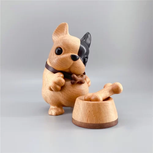 Handmade Gift Wooden French Bulldog-Black3
