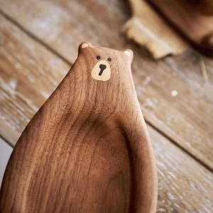 Adorable Bear Serving Board - Wooden - Hand-polished Smooth Surface-04