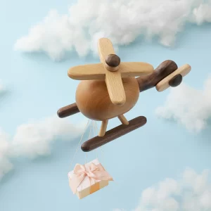 Wooden toys Helicopter - Airplane - Car - Vintage Craft-03