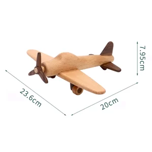 Wooden toys Helicopter - Airplane - Car - Vintage Craft-05
