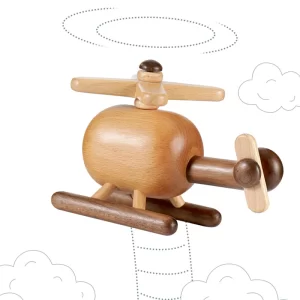 Wooden toys Helicopter - Airplane - Car - Vintage Craft-07