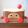 Wooden Cherry Chocolate Cream Cake Tissue Box Holder